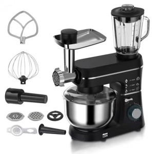 Кухонний комбайн Domotec MS-6676B 5в1 10л 1400Вт міксер/м'ясорубка, стаціонарний планетарний тістоміс