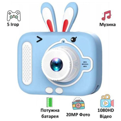 Дитячий цифровий фотоапарат X900 Rabbit Колір: блакитний