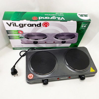 Настільна плита електрична ViLgrand VHP152F 2000Вт Gray