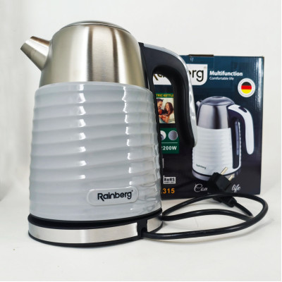 Чайник електричний Rainberg RB-2315 1.8л 2200Вт Gray