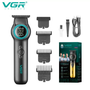 Тример VGR V-990, 3 насадки, Багатофункціональна акумуляторна машинка для стрижки, VGR машинка