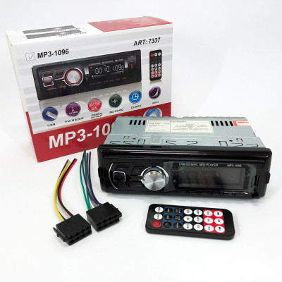 Автомагнітола MP3-1096 BT ISO зі знімною панеллю 4х50W, Магнітофон для машини авто автомобіля