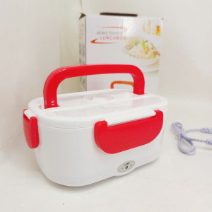 Ланч бокс електричний з підігрівом Lunch Heater 220V Pro, контейнер для їжі з відсіками Red