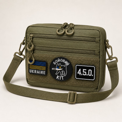 Чоловіча тактична сумка EDC Cordura 600D, сумка для патчів 25×20×5,5 см хакі