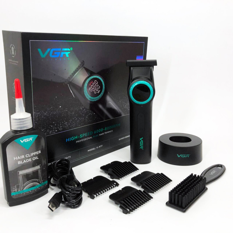 Тример VGR V-977 BLACK, регулювання потужності 6000 - 8000 RPM