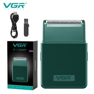 Електробритва VGR V-376 GREEN шейвер, Професійний шейвер-електробритва, Портативна бритва