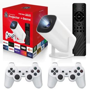 Смарт проектор з 2 джойстиками + пульт, WiFi та Bluetooth, Р30 МАХ Ігровий проектор для дому приставка