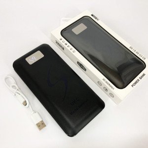 Мобільна зарядка портативна Power Bank 30000 mAh UKC, Зовнішній акумулятор, Зарядка power bank Black