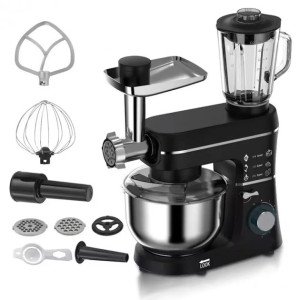 Кухонний комбайн Domotec MS-6676B 5в1 10л 1400Вт міксер/м'ясорубка, стаціонарний планетарний тістоміс