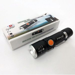 Ліхтар ручний акумуляторний тактичний X-Balog BL-616-T6 із зарядкою від павербанків із USB