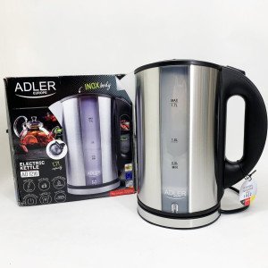 Чайник електричний з нержавіючої сталі Adler AD 1216 1.7L 2200Вт