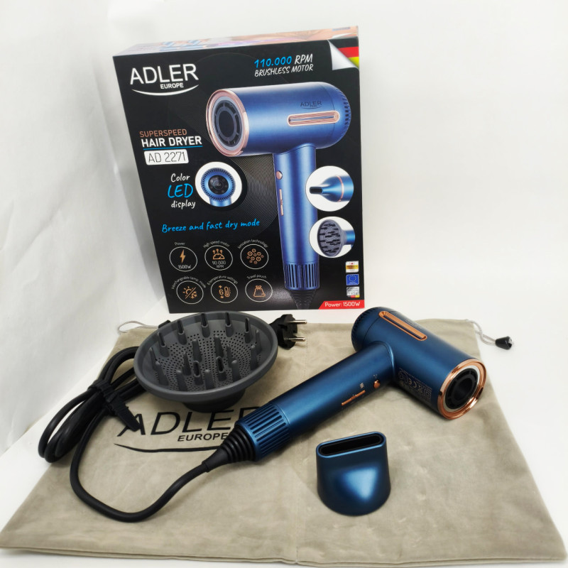 Фен Adler AD 2271 SUPERSPEED TURBO 1500Вт
