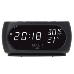 Настільний годинник-будильник Adler AD 1186 Black