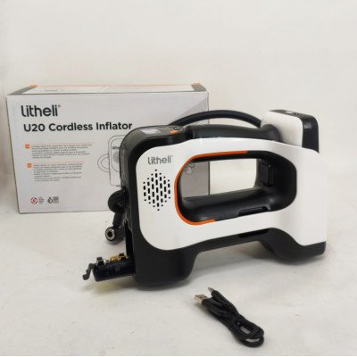 Аккумуляторный компрессор с фонарем Litheli питание от павербанка УМБ Litheli Power Bank 20000 мАч 45Вт