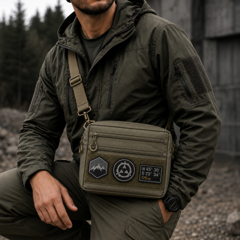 Чоловіча тактична сумка EDC Cordura 600D, сумка для патчів 25×20×5,5 см хакі
